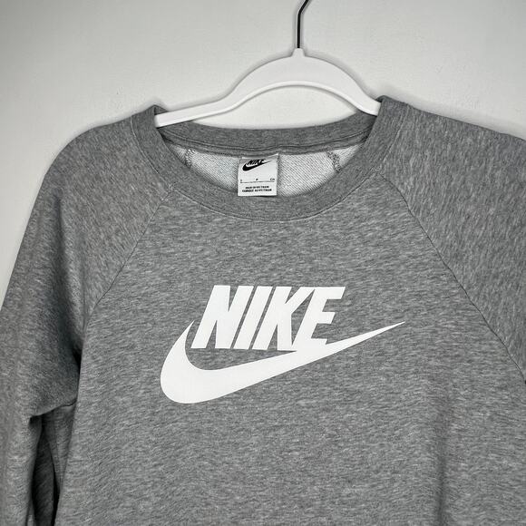 Nike Grey Logo Pullover Sweatshirt Size Small - Picture 5 of 7